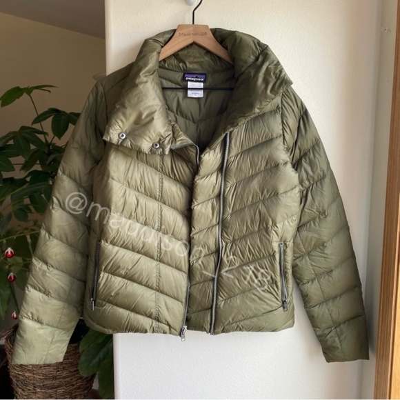 Patagonia Prow Down Jacket Large 600-fill-power Duck Down Motorcycle Style L - Picture 8 of 14
